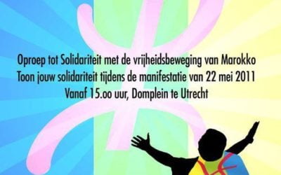 Solidariteitsmanifestatie Domplein Utrecht voor Marokko