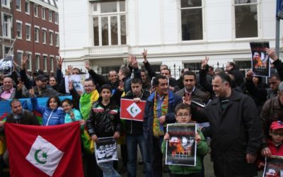 NEDERLAND 4 Sit-in bij de Marokkaanse ambassade uit solidariteit met Ait Bouayach