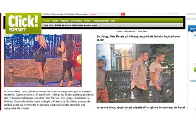 ‘Van Persie en Afellay feesten met hoeren in Roemenië’