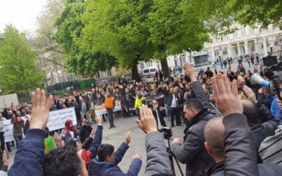 NEDERLAND 11 Honderden Riffijnen demonstreren in Den Haag voor een vrij Rif