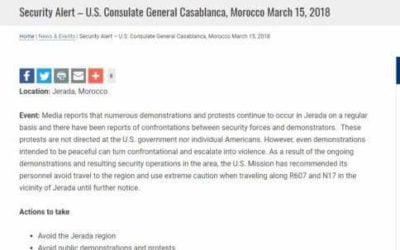Amerika past reisadvies aan voor regio Jerada